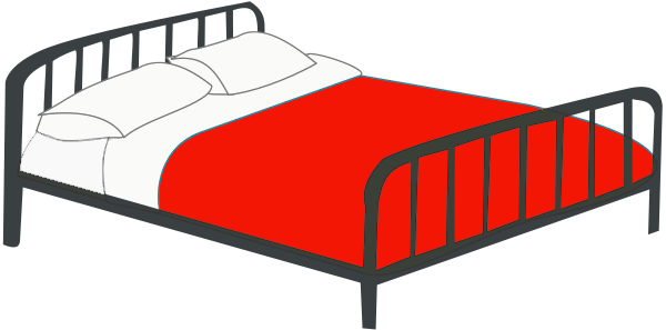 bedroom clipart double bed