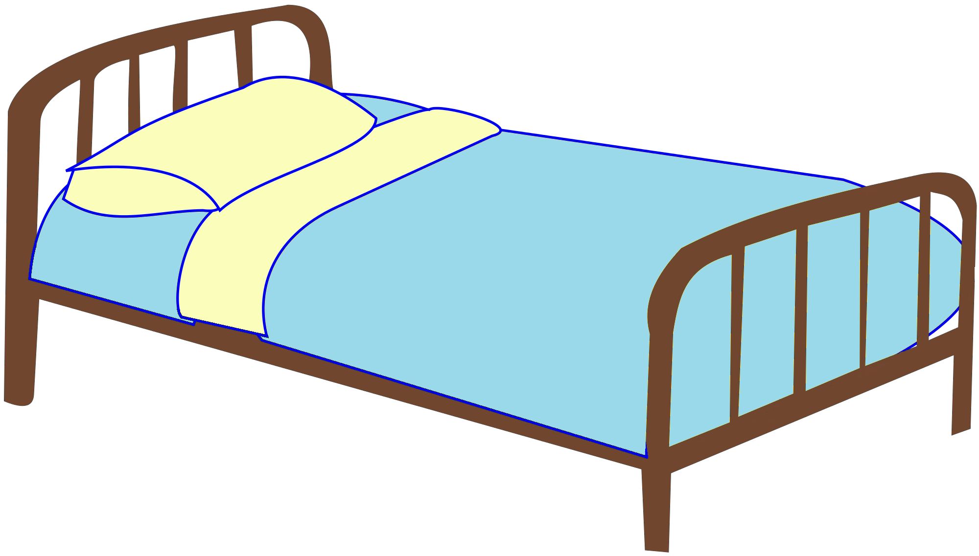 clipart bed 3 bed