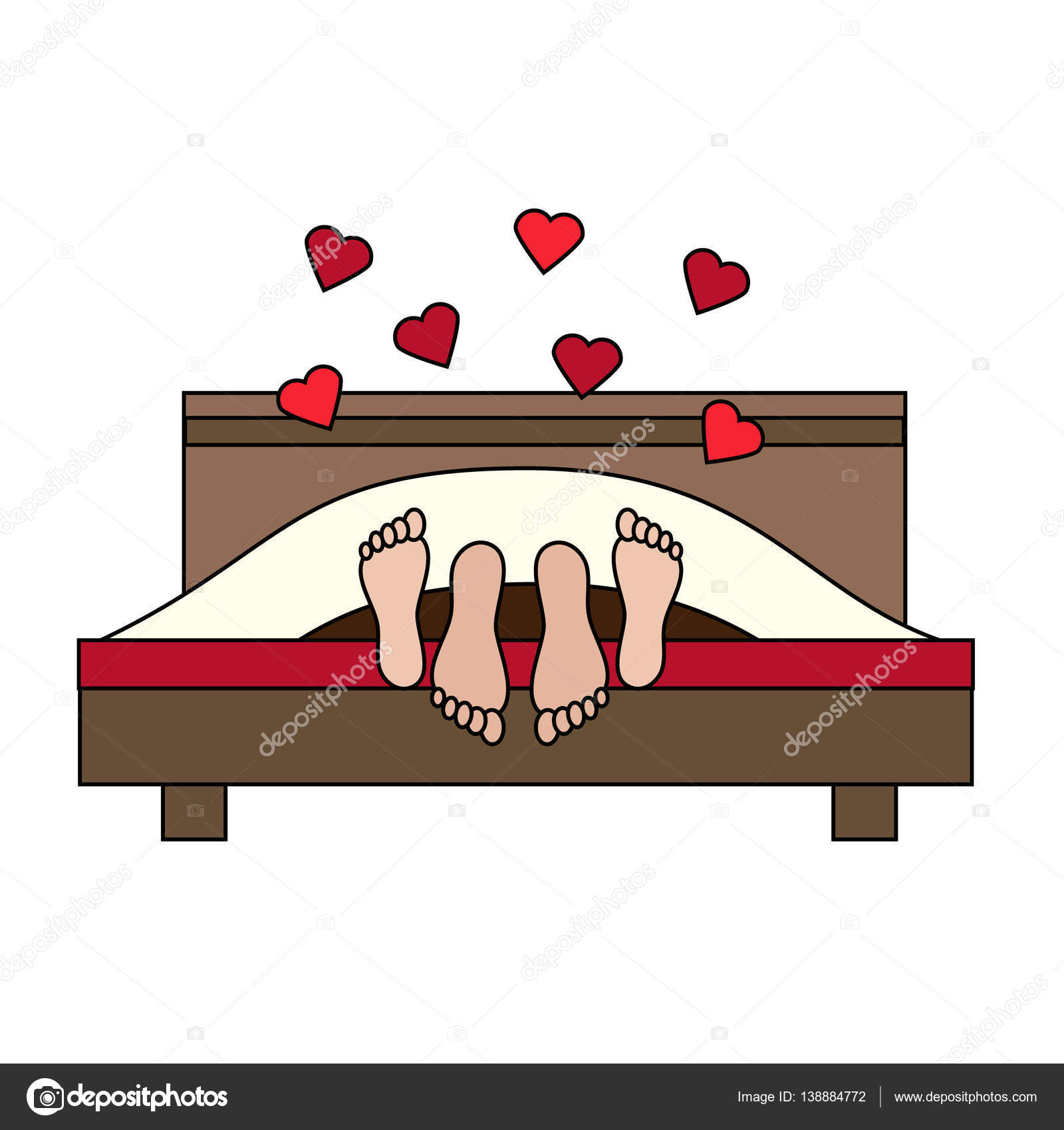 bed clipart love
