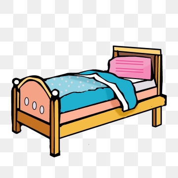 bed clipart single