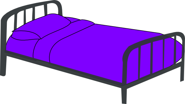 Purple clip art at. Bed clipart small bed