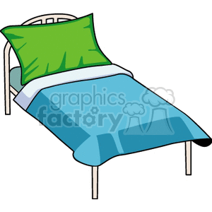 Royalty free vector clip. Bed clipart small bed