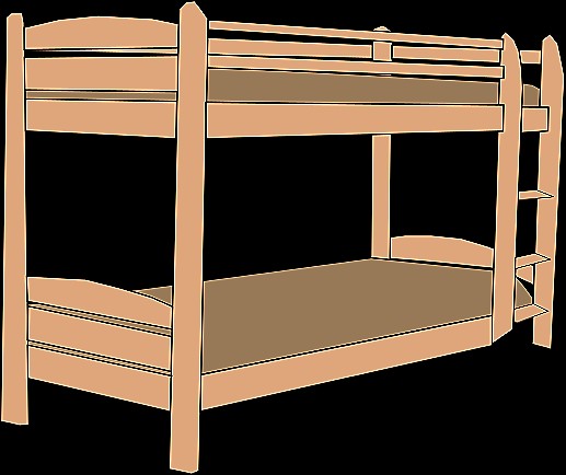 bed clipart table