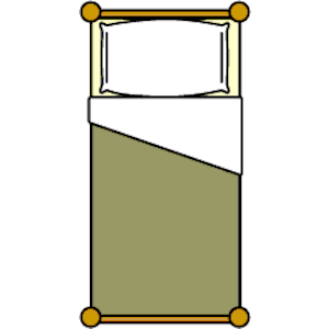 bed clipart top view