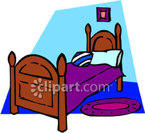 With a wood frame. Bed clipart twin bed