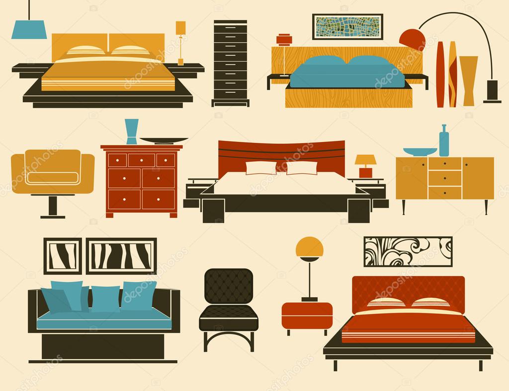 Bedroom clipart bedrom. Table furniture free collection