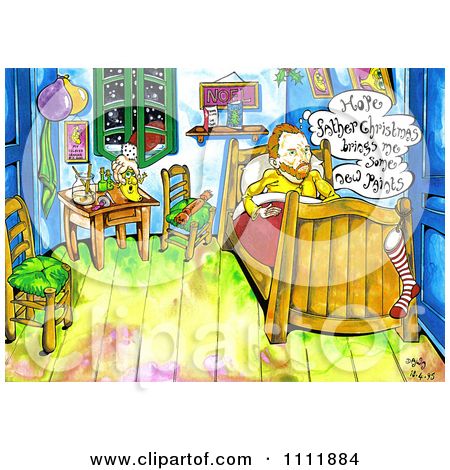 bedroom clipart christmas
