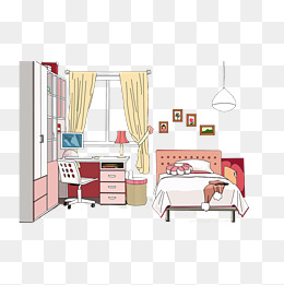 bedroom clipart dormitory