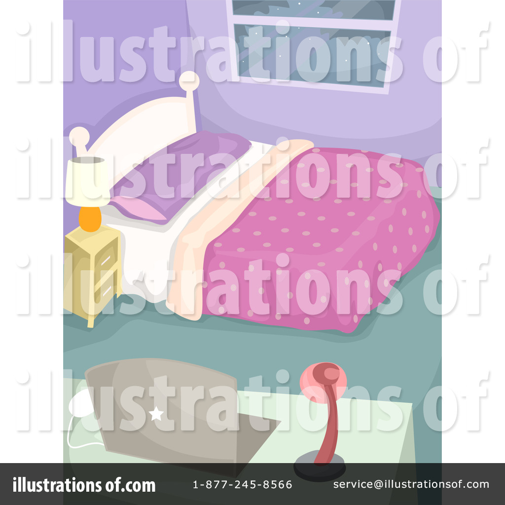 Bedroom clipart illustration. By bnp design studio