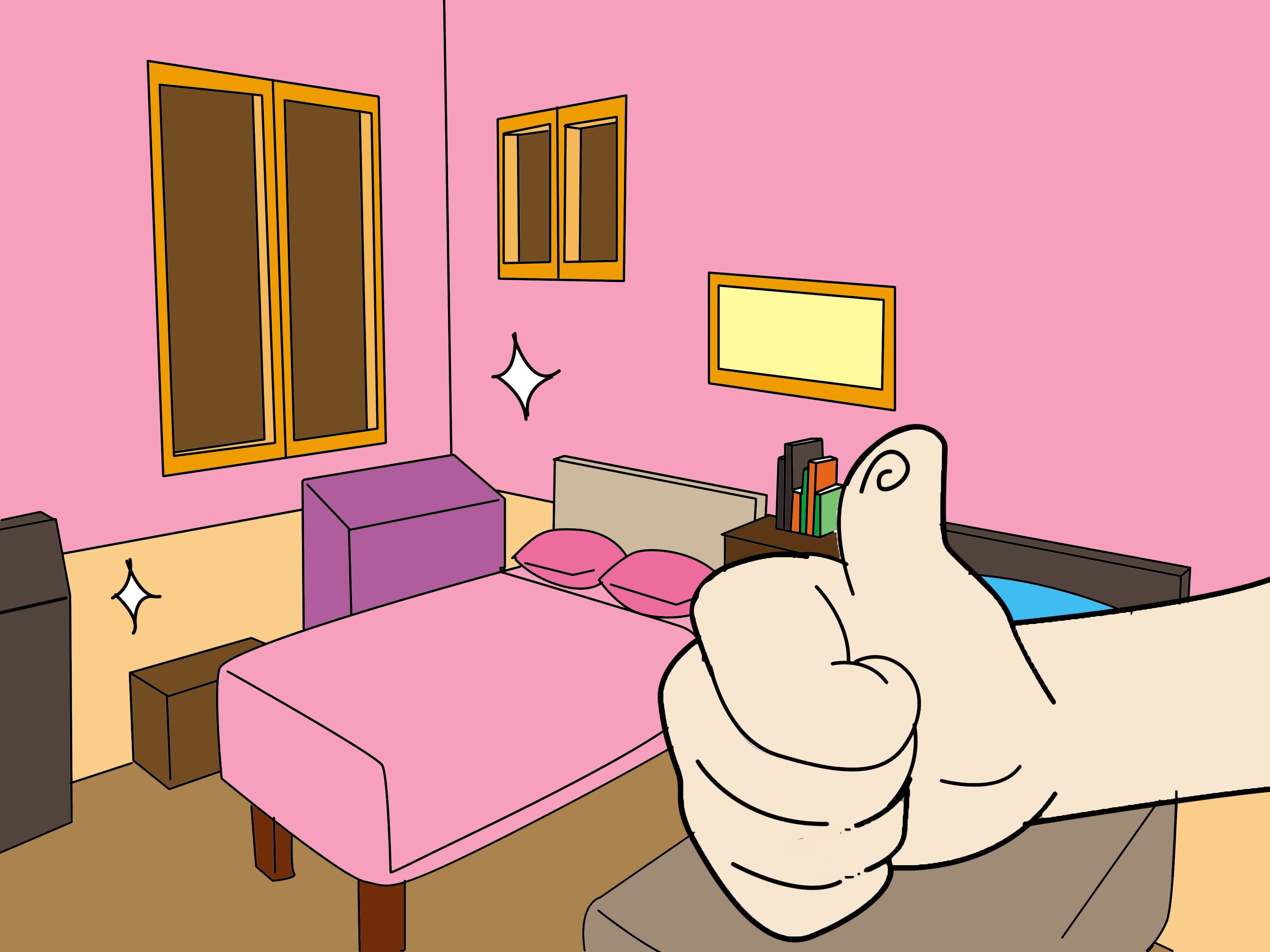 Bedroom clipart neat. Lounge room pencil and