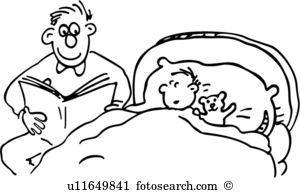bedtime clipart black and white