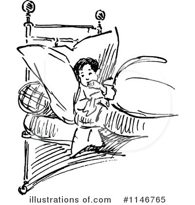 bedtime clipart black and white