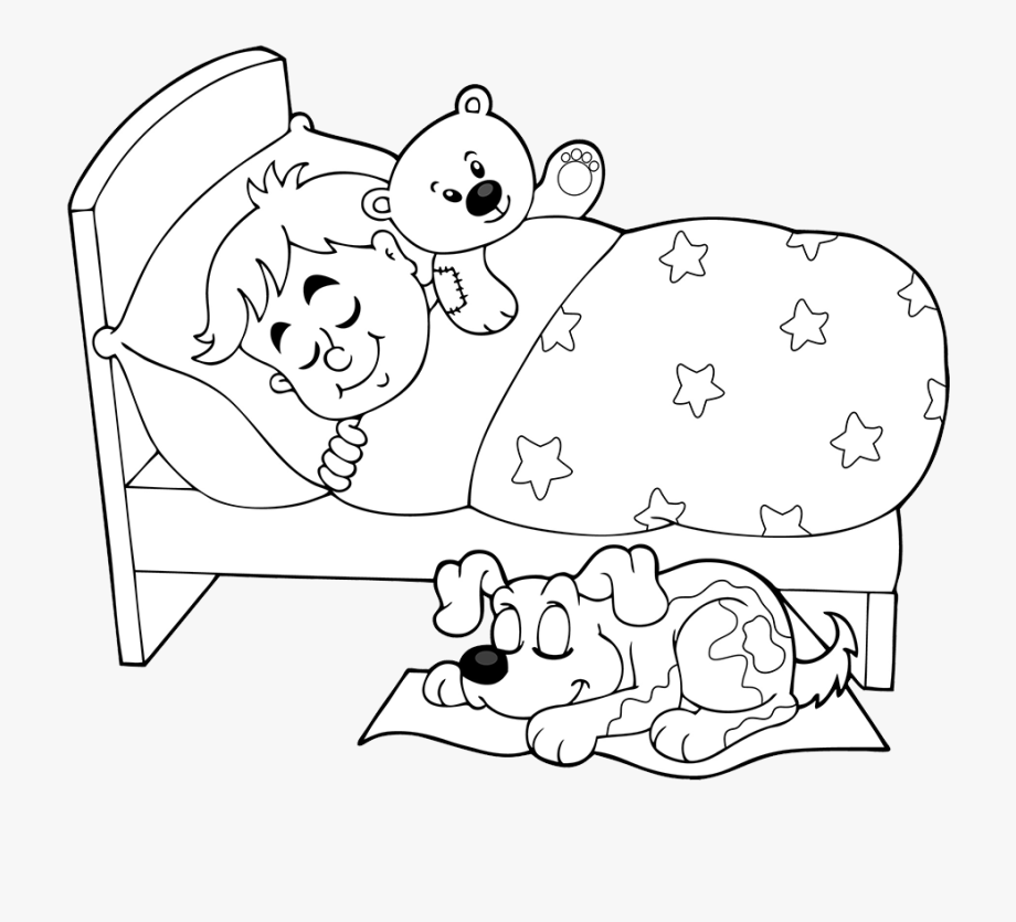 Sleep cartoon clip art. Clipart sleeping black and white
