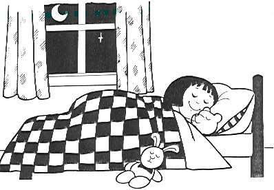 Free bedtime download clip. Clipart sleeping black and white