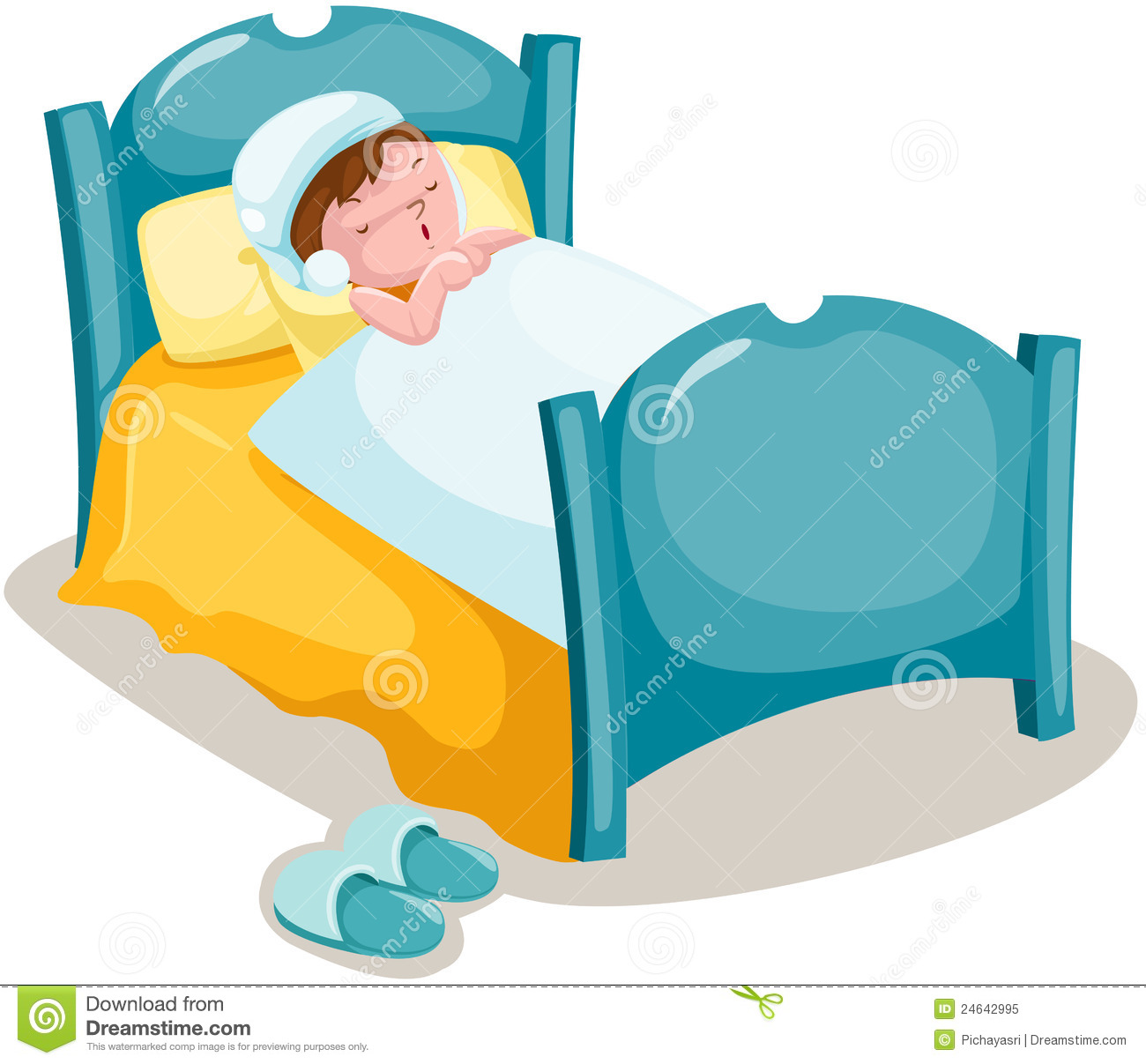 sleeping clipart comfortable bed
