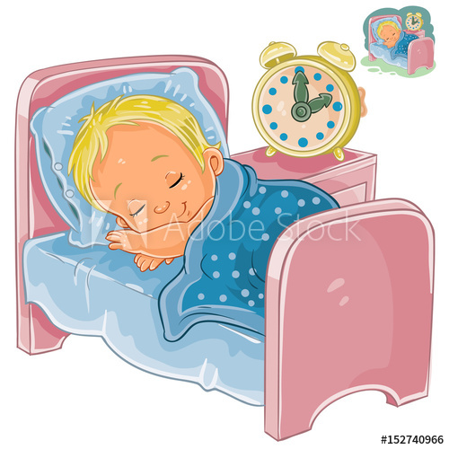Bedtime clipart comfortable bed. Vector clip art illustration