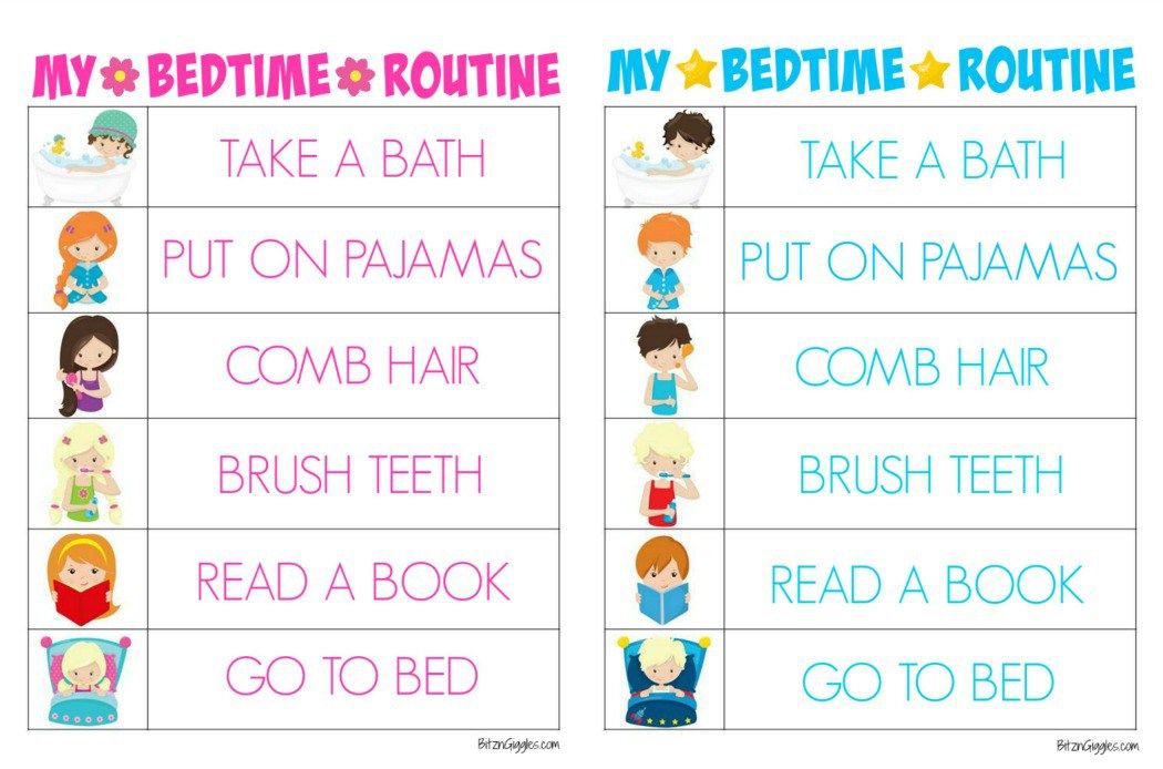 bedtime clipart evening routine