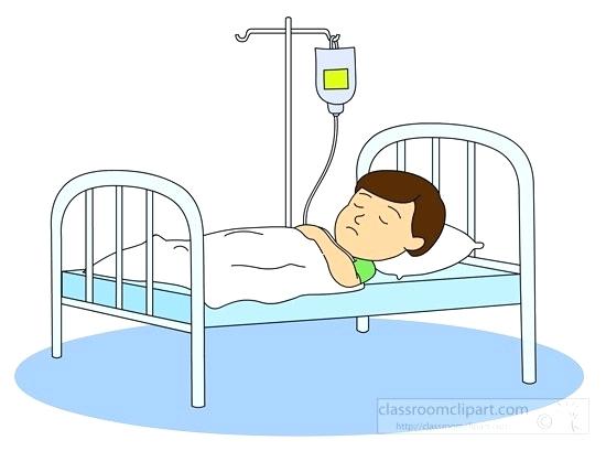 bedtime clipart hospital bed