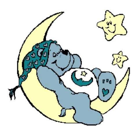 Bedtime clipart moon. Bear on tunisian simple