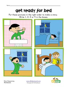 Bedtime clipart night time activity. Sequencing worksheet would be