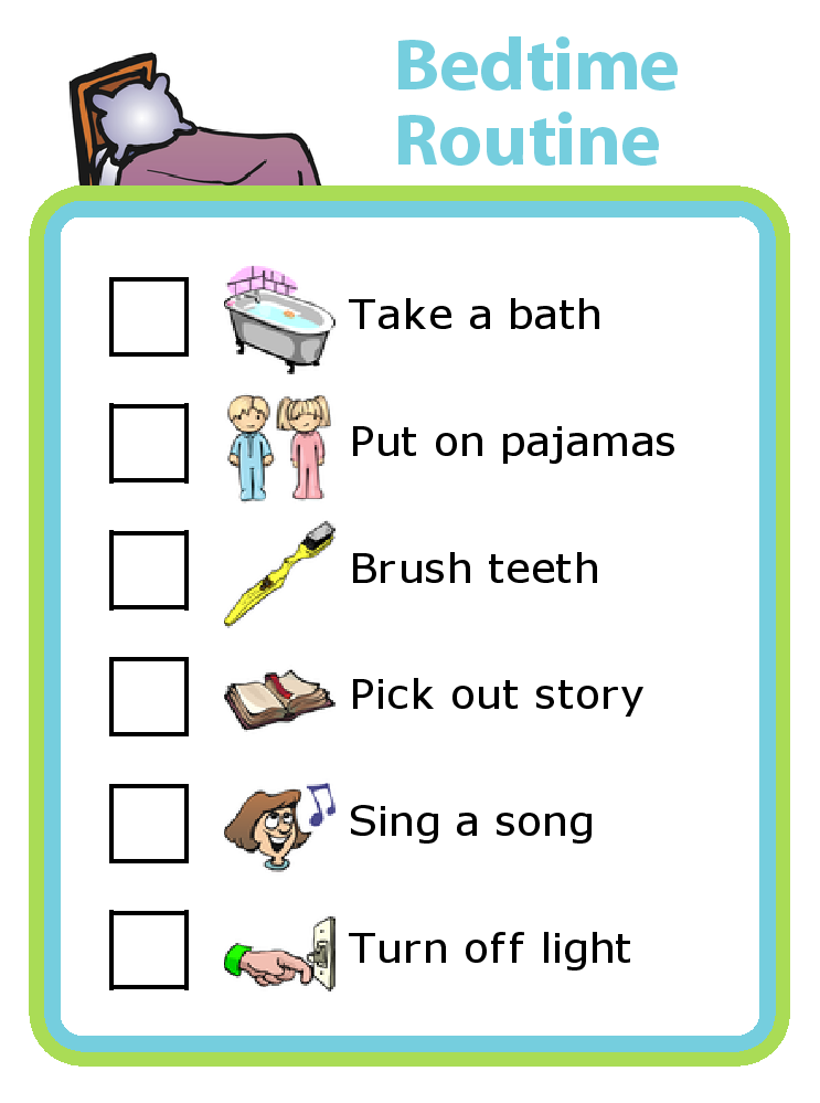 Bedtime clipart night time activity. Make your own chore