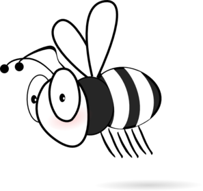 Bee clipart black and white. Clip art panda free