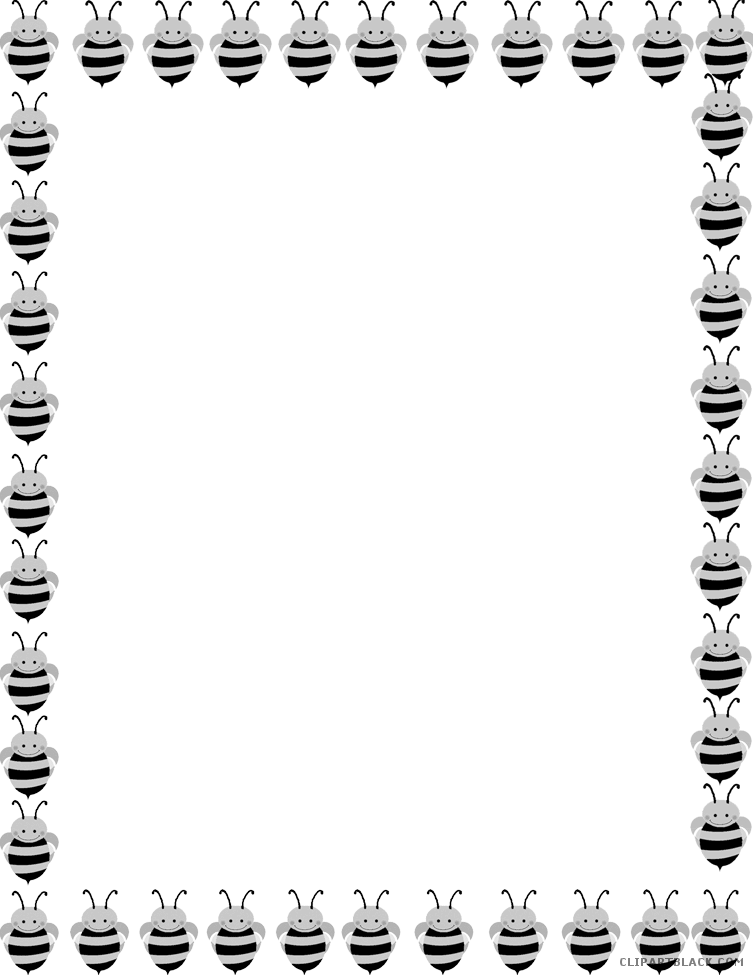 Bee clipart boarder. Page of clipartblack com