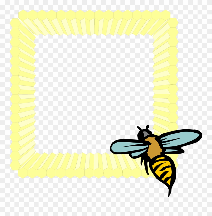 Free bee border clip. Bees clipart boarder