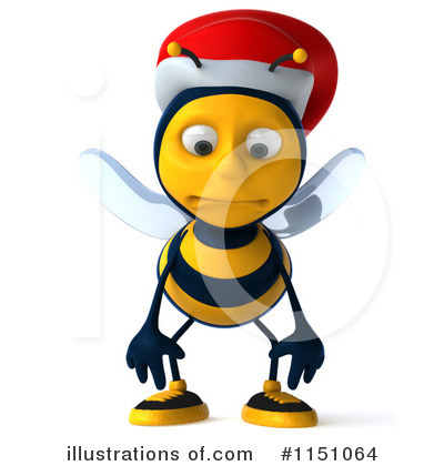 bees clipart christmas