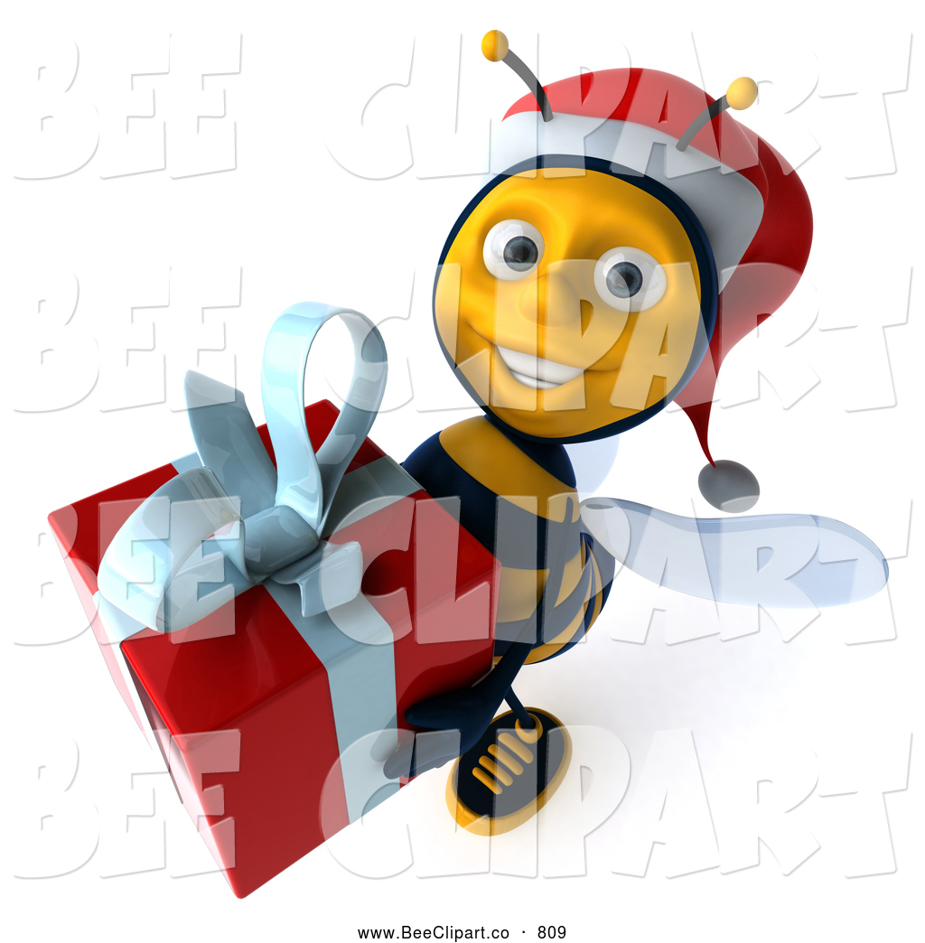 bee clipart christmas