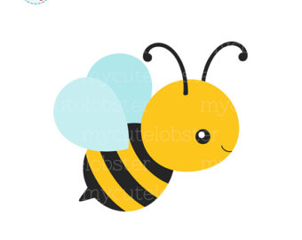 Clipart bee. Etsy single clip art