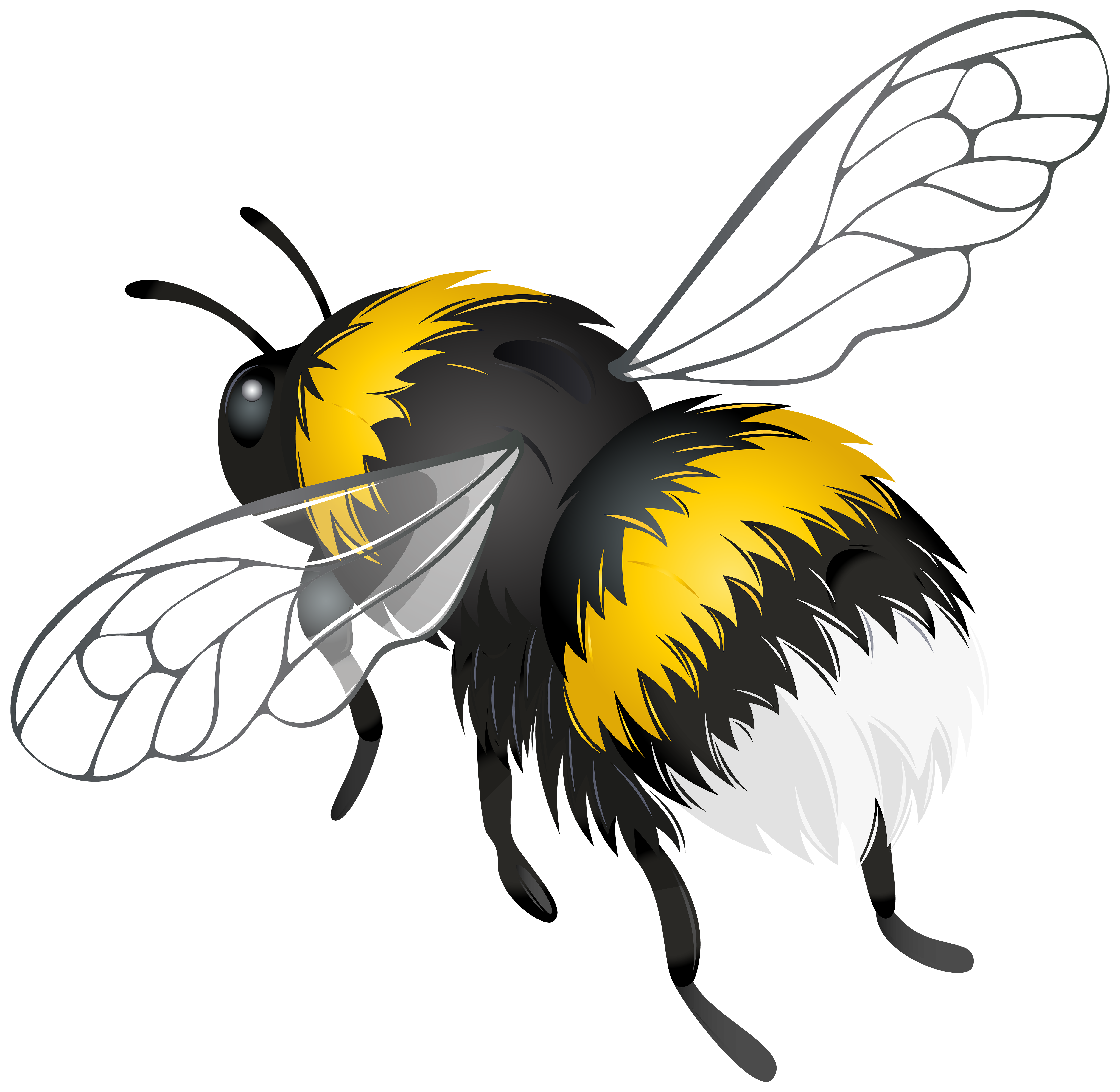 bee clipart flying