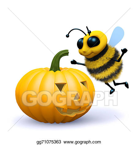 clipart bee halloween