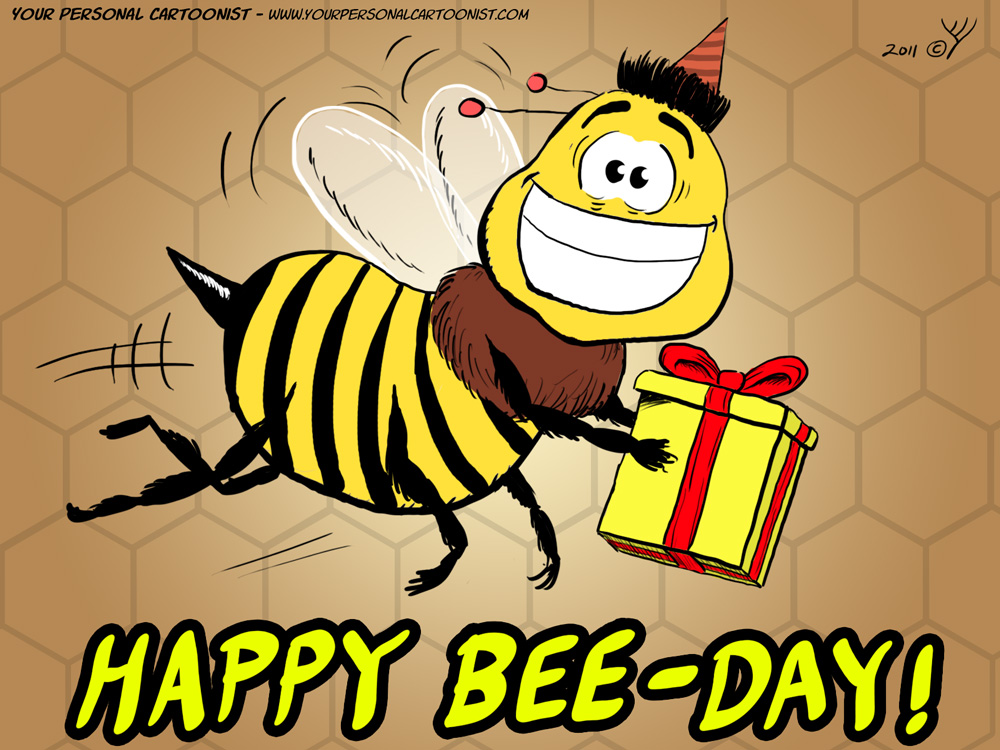 Bee clip art your. Bees clipart happy birthday