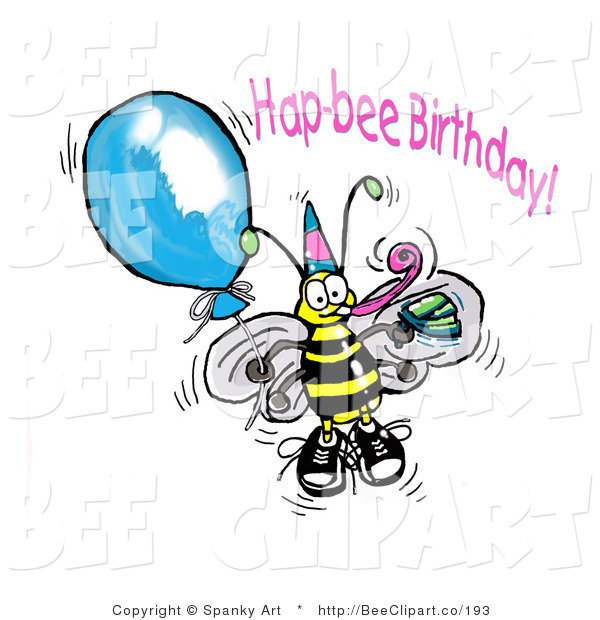 Bees clipart happy birthday. Clip art of a