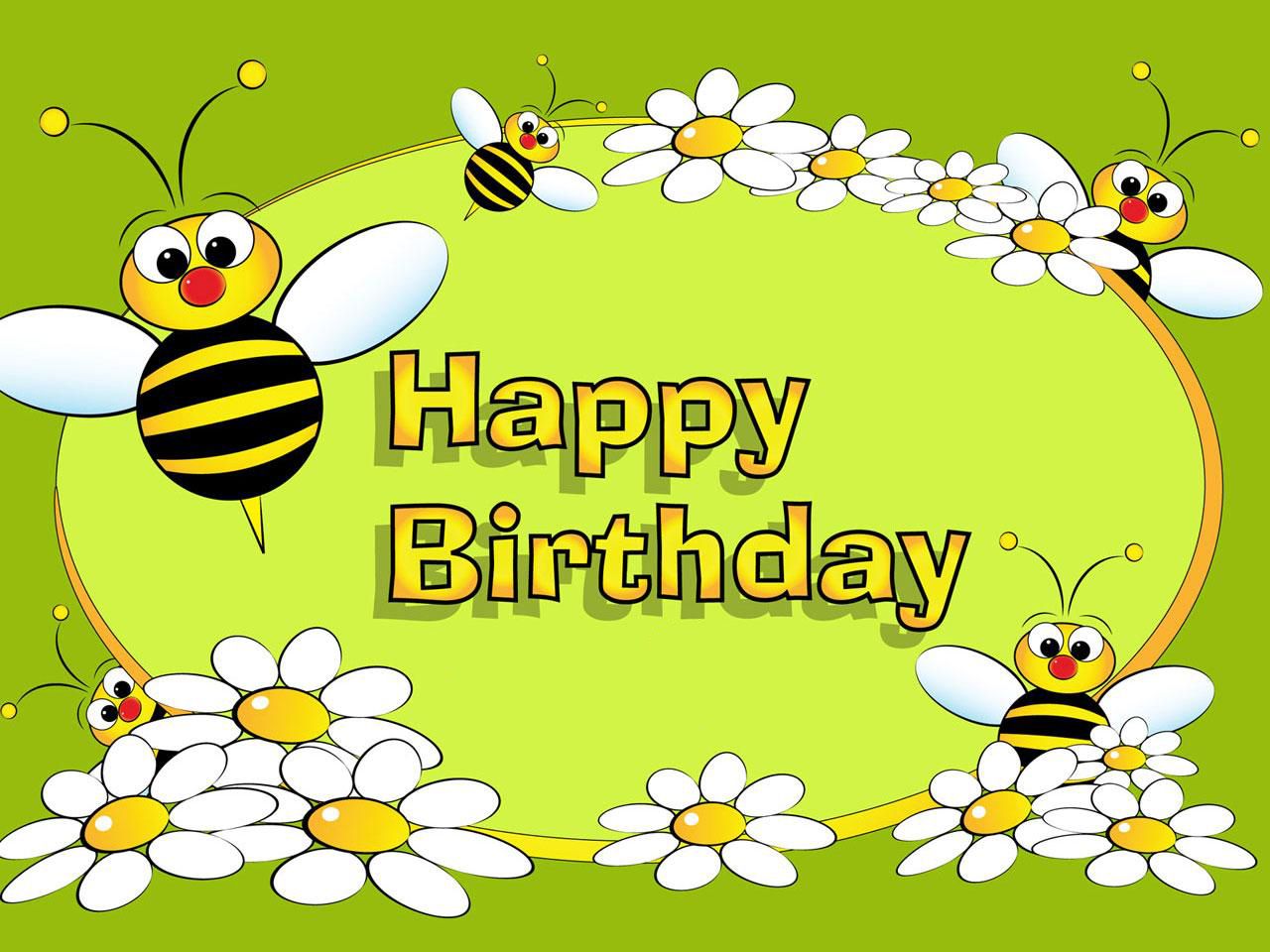 bee clipart happy birthday