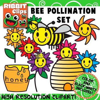 Bee clipart pollinator. Pollination by ribbit clips