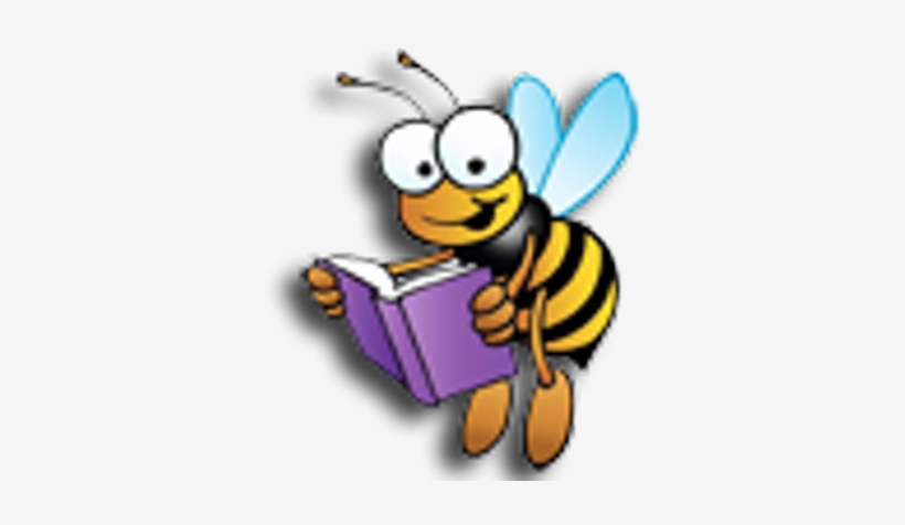 clipart bee reading