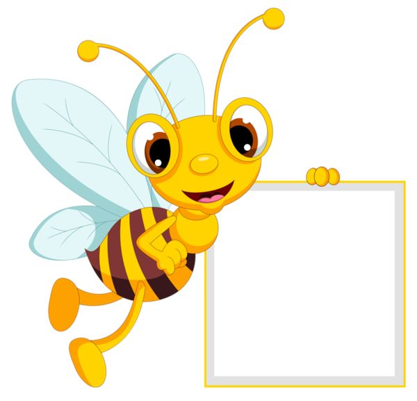 bee clipart signboard