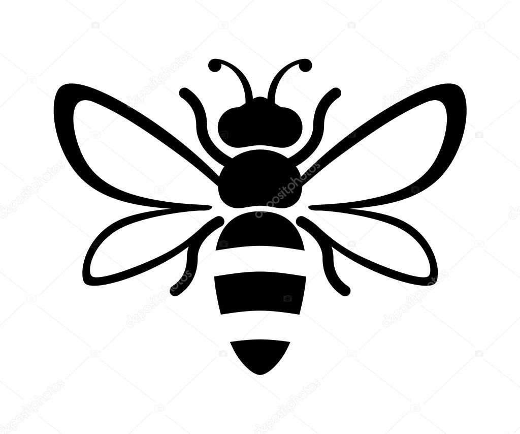 bee clipart silhouette