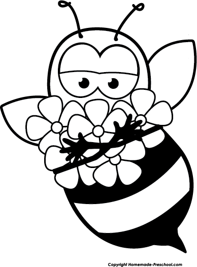 bee clipart sketch