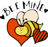 Clip art free valentine. Bee clipart valentines day