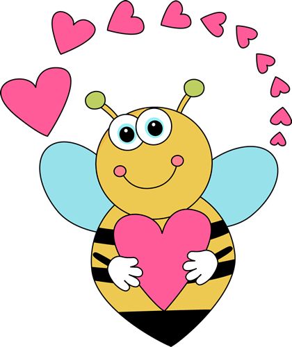 bee clipart valentines day