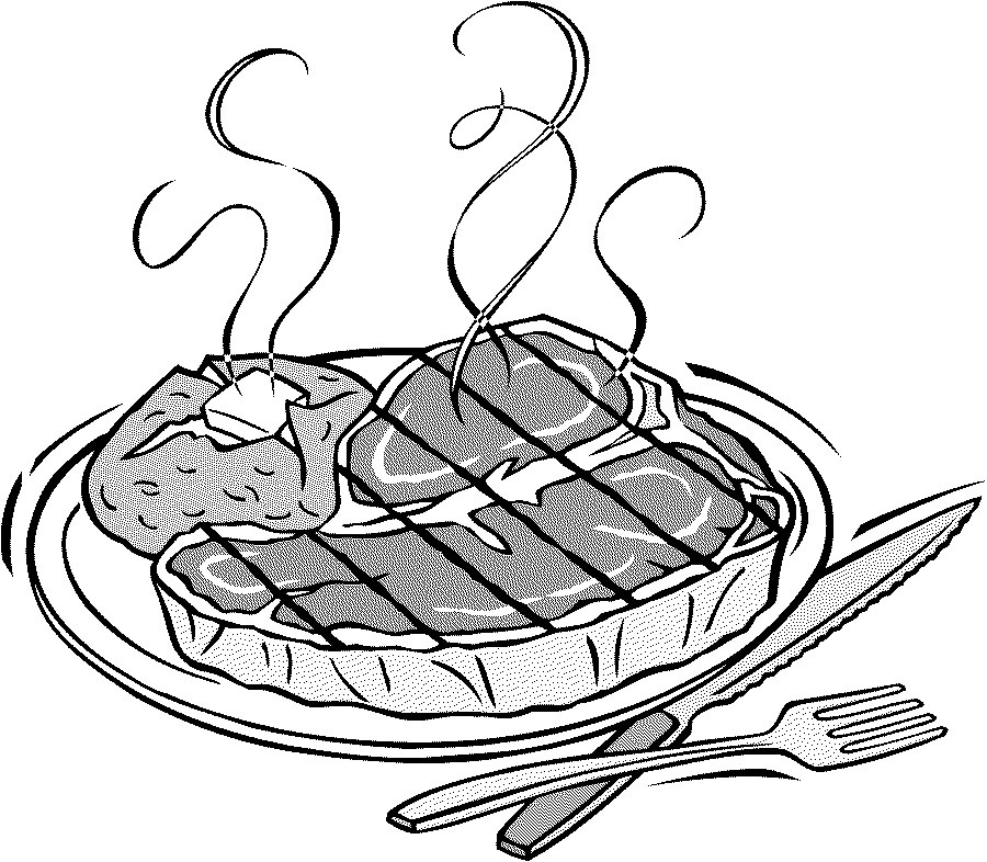beef clipart black and white