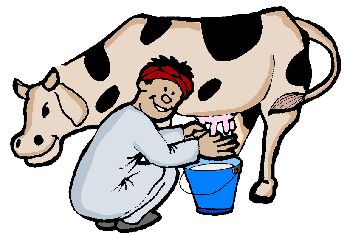 farmer clipart cow