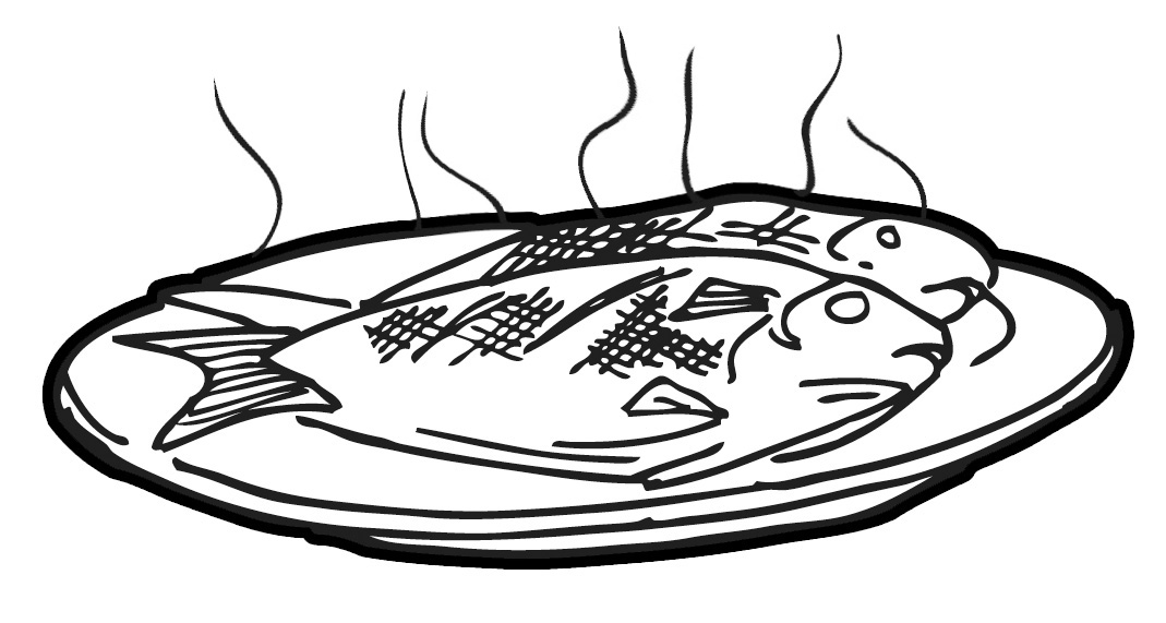 dishes clipart fish fry