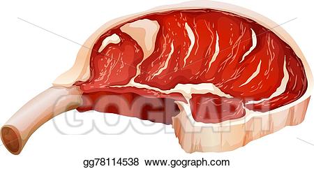 Beef clipart red meat. Vector art eps gg