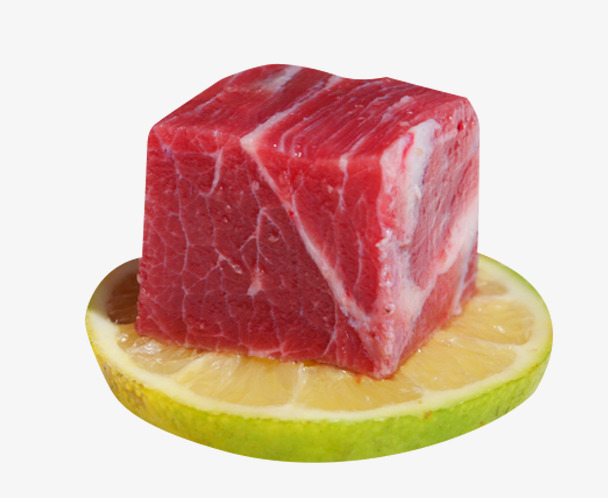 Beef clipart slice meat. A of lemon on