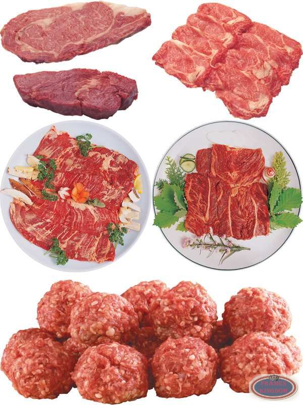 Fresh raw sliced raster. Beef clipart slice meat