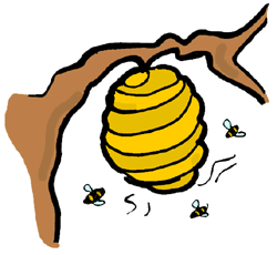 honeycomb clipart bee nest